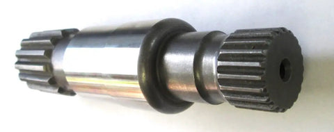 Aftermarket Splined Shaft For 50 And 51 Series Heavy Equipment Replacement, 1 1/4 inch diameter, 14 tooth spline profile.