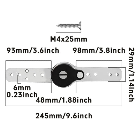 Beefy Heavy Duty Adjustable Angle Hinge With Auto Reset 90 To 180 Degree Mechanism For Sofa Bed Cabinet And Recliner 2 Pack Includes 20 Mounting Screws Durable Steel Construction, 245mm