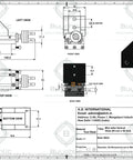Technical drawing of Mini Vertical Slide 90mm By 50mm For Quick Lathe Milling On Cross Slide with multiple views and measurements