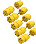Electrical Replacement Plug And Connector Set For Extension Cords 15A 125V Straight Blade Grounding NEMA 5 15P And 5 15R 5 Pack