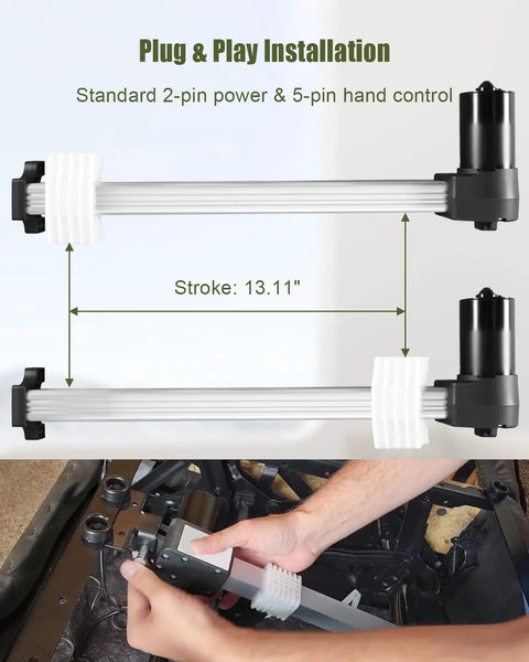 Heavy Duty Linear Actuator For R8123 R812302040333 Power Recliner Motor Replacement with screws and nuts, 333mm stroke guide