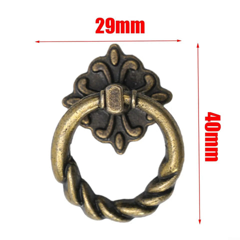 Dope Retro Vintage Cabinet Knob For Drawers And Doors Zinc Alloy Ring Pull Handle 29x40mm