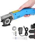 Cordless Electric Scissors Rotary Cutter 3 Point 6V Rechargeable 4500 RPM 35W with accessories for fabric cutting