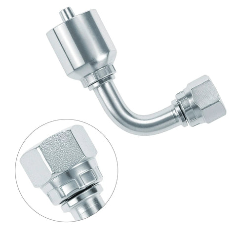 QWORK 1/4-inch JIC 37-degree female 90-degree hydraulic elbow fitting
