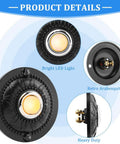 Metal Doorbell Push Button With LED Backlight Wired Wall Mounted Door Chime Button Replacement For Home Front Door Or Garage Iron Decorative Switch With Easy Night Visibility, black iron, 2in