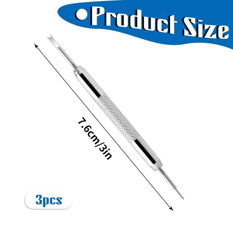 Pro Grade Watch Pin Removal Tool Set 3 Pack Stainless Steel Double Ended Spring Bar Tool