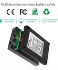 12V Rechargeable 3000mAh Power Bank for LED Strips and Panels, CCTV Cameras, Amplifiers, Telescopes with protection labels