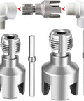 DIY Ready All In One Dual Function Pipe Thread Cutter With 1/2 Inch And 3/4 Inch Dies, Internal And External Threading, Kit