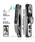 Solid Game Changer Smart Lock Featuring Slick 3D Face And Fingerprint Unlocking Through Built In WiFi For Automatic Door Deadbolts with video intercom.