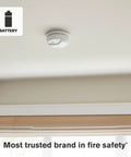BRK SMCO100 Battery Operated Combination Smoke And Carbon Monoxide Alarm One Pack installed on ceiling