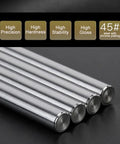 10mm Linear Shaft Pair Kit 700mm Length Chrome Plated Case Hardened GCr15 Steel for CNC Machines and DIY 3D Printers, Rust-Resistant Precision Guide Rods with Smooth Motion, Two Pack, Easy Mounting, Long-Lasting Performance. Four chrome plated steel linear shafts