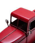 Iron Classic Red 12 Inch Pickup Truck Figurine For Home Decor showing cab detail and vintage styling, iron material visible