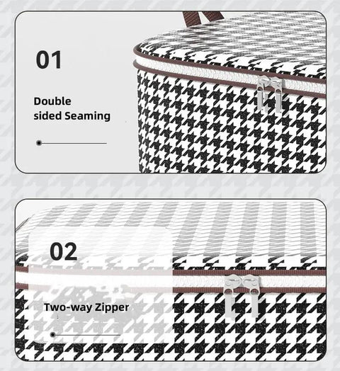 Clutter Buster 180 Liter Clothes Storage Bins With Heavy Duty Zippered Top, Non Woven Moving Totes That Handle Bulky Blankets And Pillows Like A Total Boss