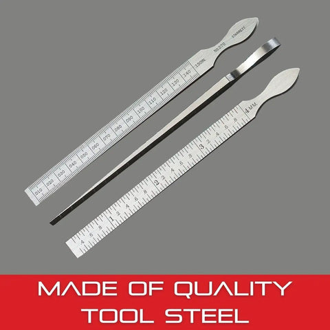 Precision Taper Gauge for Hole and Slot Measurement, Range 0.010 to 0.150 Inch, Tool Steel, 6 1/4 Inch Length