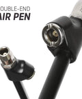 WYNNsky dual-head air hose with straight metal connectors on black tubing