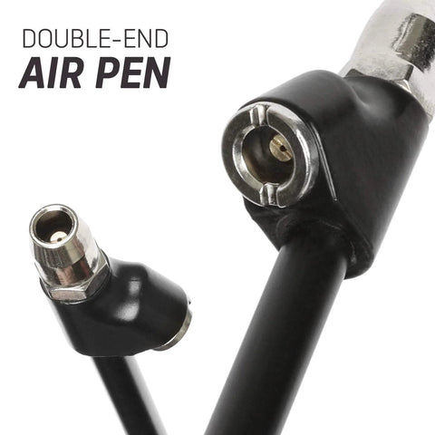 WYNNsky dual-head air hose with straight metal connectors on black tubing
