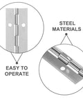 Heavy Duty Stainless Steel Piano Hinges For Cabinet Doors And Furniture With Pre Drilled Holes Continuous Hinges Detail