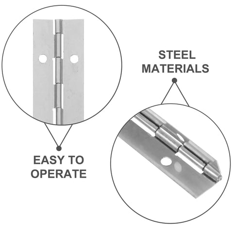 Heavy Duty Stainless Steel Piano Hinges For Cabinet Doors And Furniture With Pre Drilled Holes Continuous Hinges Detail