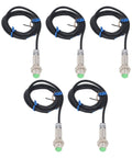 Five Pack M12 X1 Non Embedded Inductive Proximity Switches PNP IP65 6 To 30 V DC 2mm Detection Distance Approach Sensor For Industrial Automation