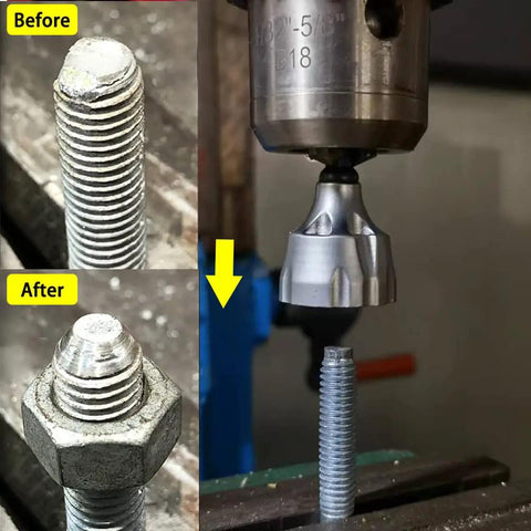 External Chamfer Deburring Tool With Hex Shank For Quick Thread Repair And Burr Busting Removal Heavy Duty Metal Deburring Drill Bit Set That Cleans Burrs Fast Fits 1/8 To 3/4 Inch 3mm To 19mm