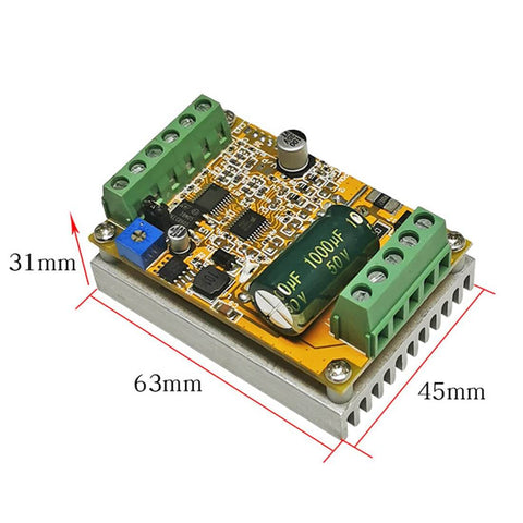 380W Three-Phase DC Brushless Motor Speed Controller Sensorless Hall-Less PWM 6.5 To 50V With Terminal Blocks, 63x45x31mm