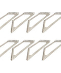 Heavy Duty Stainless Steel Corner Brackets For Furniture Assembly Rust Proof 90 Degree Wood Metal Bracket Kit set of eight.
