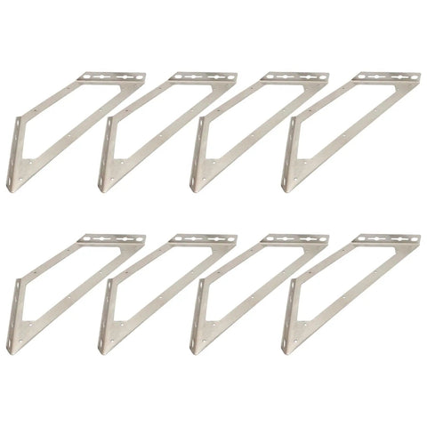 Heavy Duty Stainless Steel Corner Brackets For Furniture Assembly Rust Proof 90 Degree Wood Metal Bracket Kit set of eight.