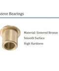 4 Pack Flange Sleeve Bearings 8mm By 12mm By 15mm Sintered Bronze Self Lubricating Bushings For Machine Shafts Maintenance Free Low Noise Wear Resistant Corrosion Resistant Kit, sintered bronze flange bearing