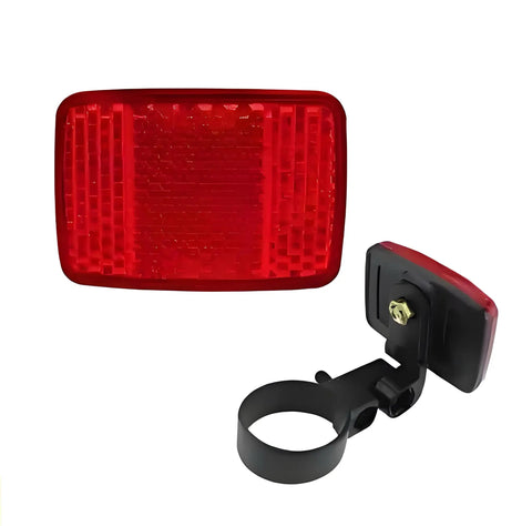 Red rear reflector from Eight Piece Bike Front And Rear Reflector Kit With Aluminum Bicycle Bell, 4 Spoke Reflectors White Front And Red Rear