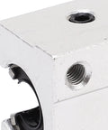4 Pack Aluminum Slider Linear Motion Ball Bearing Slide Block SBR10UU Pro Grade High Precision CNC Machine Tool Component For Aerospace Durable Aluminum Alloy Built To Deliver Smooth Operation Performance And Low Friction close-up aluminum slide block with threaded holes