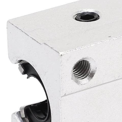 4 Pack Aluminum Slider Linear Motion Ball Bearing Slide Block SBR10UU Pro Grade High Precision CNC Machine Tool Component For Aerospace Durable Aluminum Alloy Built To Deliver Smooth Operation Performance And Low Friction close-up aluminum slide block with threaded holes