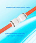 Heavy Duty Polyurethane Air Tubing Flexible Compressor Hose Pipe Line For Pneumatic Systems And Fluid Transfer with connector detail.