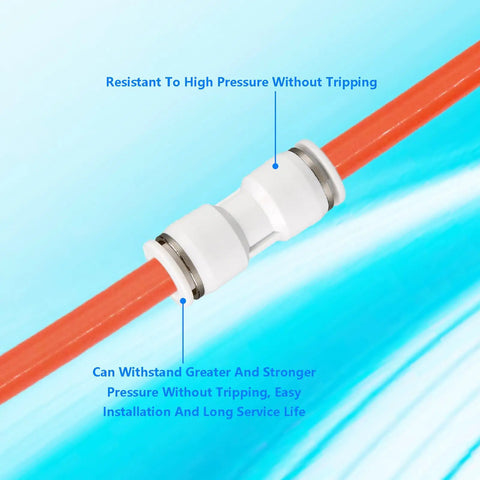 Heavy Duty Polyurethane Air Tubing Flexible Compressor Hose Pipe Line For Pneumatic Systems And Fluid Transfer with connector detail.