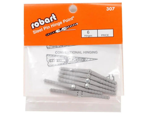 Steel Pin Hinge Points For Model Airplanes One Eighth Inch Hinge Pins Six Pack Durable RC Airplane Hardware And Linkages For Stronger Smoother Mechanical Action, 6-pack in package