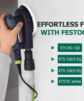 6 Inch Sanding Discs 80 Grit, 50 Pack, 49-Hole Hook And Loop Film Backing used with Festool ETS RO 150 and EC series sanders