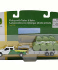 1/64 Scale Farm Toy Pickup with Trailer and Bale Load Rig in packaging