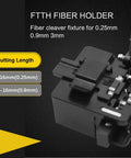 Pro Grade Ultra Precise FTTH Fiber Cleaver With 16 Cleaving Spots And 48000 Cleaves All In One Holder, showing fiber holder