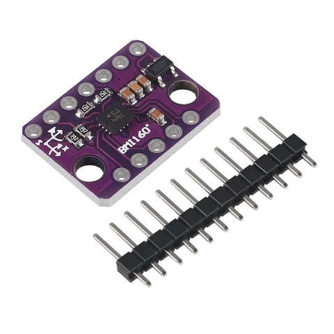 Six Pack BMI160 6 Axis Accelerometer Gyroscope Gravity Sensor Module with PMU shown with pins for DIY robotics
