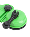 WALFRONT Dual Suction Cup Hole Saw Kit 6-50mm For Tile Ceramic Glass Marble Granite Drill Bits That Stick Firmly And Prevent Slipping For Smooth, Precise Professional DIY Home Renovation Jobs Today. Green dual suction cup guide with black handle