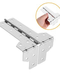 Two Pack L Shaped Metal Flight Case Corner Hinges For DJ Cases And Power Tool Boxes Silver Offset Hinges With Impact Absorption