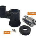 Heavy Duty Magnetic Spindle Brush Dust Shoe For Cnc Router Woodworking With Removable Bristles shown with 775 motor and mounting components.