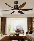 66 Inch Silent Ceiling Fan With Built In Light And Smart Remote, Power Saving DC Motor, Whisper Quiet Six Blades, Reversible All Season Airflow For Kitchen Or Living Room, Hassle Free Sweet Cooling in stylish living room.