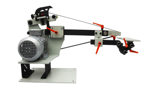 Garage Grade Two By Seventy Two Inch Belt Grinder And Sander Station Variable Speed Drive with motor and adjustable components.