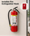 Hella Tough 5 Pound Abc Dry Chemical Fire Extinguisher With Class 3A40Bc Rating mounted on a wall, ideal for home safety.