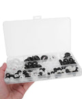 COHEALI 180 Piece Heavy Duty Rubber Grommet Kit Saves Wires From Chafing And Damage, Waterproof Nylon Washers Secure Cables in organizer case