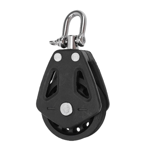 Single Swivel Sailing Block 50mm Stainless Steel Bearing Nylon Wheel Marine Pulley for Boat Rigging and Rope Guidance