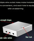 Heavy Duty Stainless Steel Electrical Enclosure Box With Hinged Cover For Indoor And Outdoor Use Junction Chest Electrical Panel Enclosure For Residential Wiring And Street Lighting Size 30X20X10 Inches 2mm Thick with multiple wire outlets and dust lock