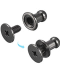 4mm Ball Head Rivet Set With Screws, 20 Pack Round Button Nipple Rivets For DIY Leather Craft Handbags And Belts, metallic black finish