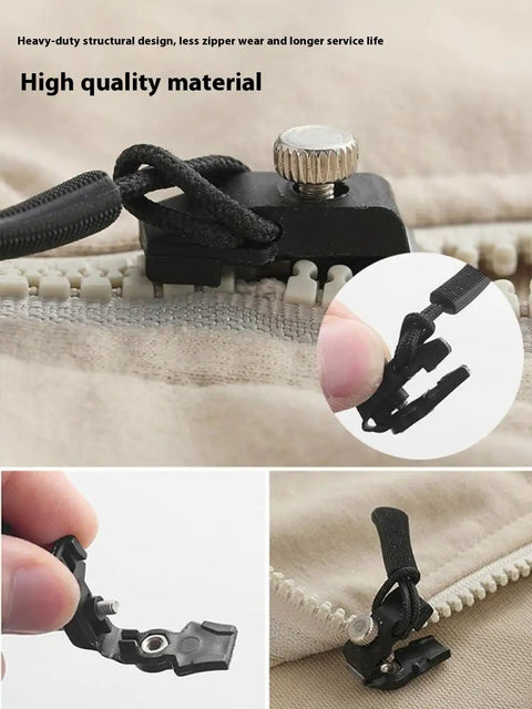 Zipper Repair Kit With 12 Replacement Pulls In 3 Sizes Quick Install Detachable Pulls No Sewing Needed For Jackets Luggage And Bags
