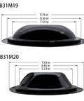 Porcelain Drip Pans And Surface Elements Kit For GE Hotpoint Range Stove Easy Swap In Replacement with WB31M19, WB31M20 dimensions